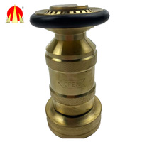 Buse de tuyau d'incendie à écoulement direct en aluminium russe Sanhui de 1,5 pouce, or/rouge, accessoire d'équipement de lutte contre l'incendie