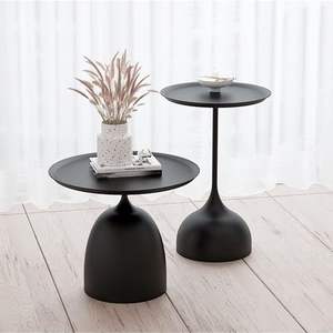 Piccolo tavolo rotondo moderno per soggiorno, camera da letto, balcone | Tavolo d'angolo di lusso leggero con Base stabile - Product Image 1