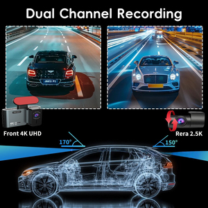 Camera hành trình ô tô WiFi độ phân giải cao 3 inch với camera kép 4K, kết nối điện thoại di động, hỗ trợ giám sát khi đỗ xe - Product Image 3