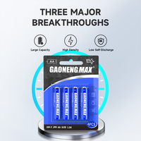 GAONENGMAX Pile alcaline primaire sèche personnalisée OEM ODM non rechargeable 1,5 V LR6 AA pour appareils électroménagers, jouets et outils électriques