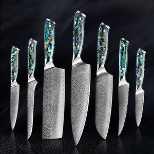 XITUO Qualité Damas Acier <span class=keywords><strong>Couteau</strong></span> 1-7Pcs Cuisine <span class=keywords><strong>Chef</strong></span> <span class=keywords><strong>couteau</strong></span> Japonais <span class=keywords><strong>Santoku</strong></span> Exquis Shell Poignée Logo Personnalisation - Product Image 2