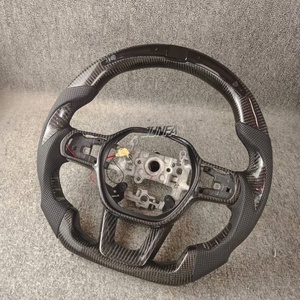 Pour Honda <span class=keywords><strong>Civic</strong></span> 11ème génération & Integra Volant perforé en carbone forgé avec affichage LED et matériau en cuir - Product Image 2