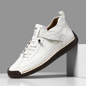 Zapatos de Caminar para Hombre con Costuras, Diseño Sólido para Exteriores, Resistentes al Desgaste, con Cordones y Cierre de Velcro - Product Image 2