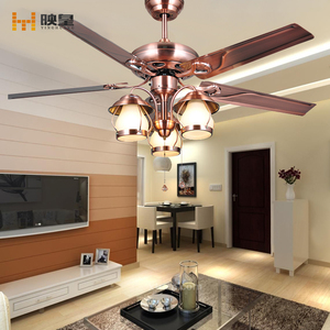 Lámpara de <span class=keywords><strong>pescador</strong></span> con aspas de Metal/madera, ventiladores de techo clásicos con lámpara, 48 pulgadas - Product Image 2