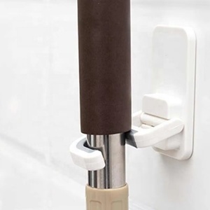 Crochet <span class=keywords><strong>à</strong></span> pince pour vadrouille Tenture murale Toilette sans poinçon Artefact puissant Crochet collant Boucle murale Rack de rangement Siège de carte - Product Image 5