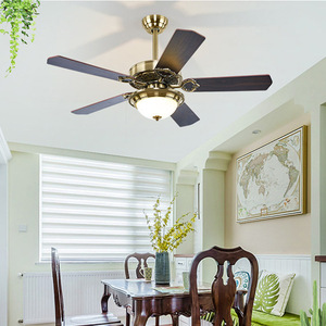 Điều khiển từ xa Đèn quạt trần vô hình động cơ đồng cánh quạt sắt ba màu nhiệt độ đồng Hiện Đại Đèn Quạt trần - Product Image 4