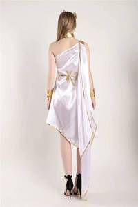 Vestido Fluido Irregular de Alta Calidad para Mujer, Estilo Diosa Griega, para Carnaval, Fiesta, Halloween, Falda Blanca con Accesorios para la Cabeza - Product Image 3