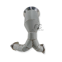 Tubo de Escape de Alto Flujo de Acero Inoxidable Aislado para Audi S4 S5 B9 2017-2020, Modificación de Rendimiento para Carreras