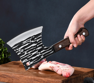 Couteau <span class=keywords><strong>de</strong></span> coupe d'os épaissi <span class=keywords><strong>de</strong></span> chef professionnel <span class=keywords><strong>manche</strong></span> en <span class=keywords><strong>bois</strong></span> forgé haches <span class=keywords><strong>de</strong></span> hachage pour cochons <span class=keywords><strong>de</strong></span> moutons pour les chefs à la maison - Product Image 3