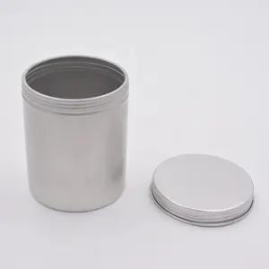 Round Aluminum Cosmetic Package Box Screwed Lid Aluminum Can