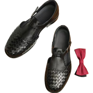 Sandales décontractées pour hommes, sandales en cuir respirantes de haute qualité, légères et élégantes, pantoufles en cuir véritable - Product Image 4