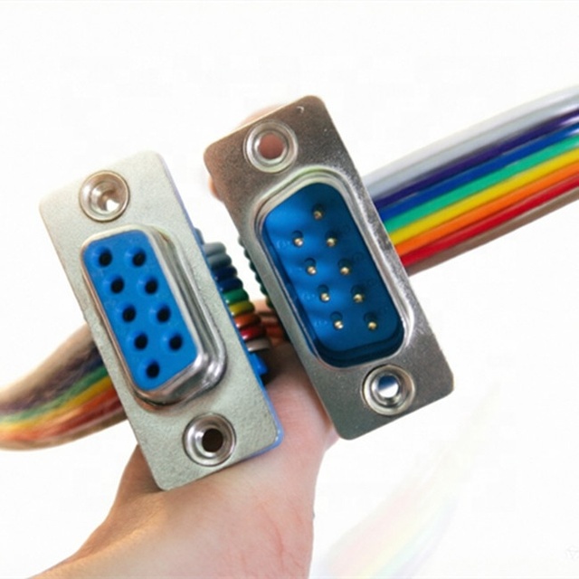 20CM 50CM 1M DB9 MALE to FEMALE D-Sub Serial Port Connector Adapter RS232 Com Extension Cable Green