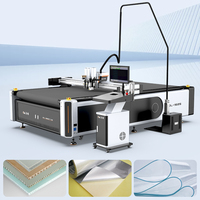 Plotter cortador de pegatinas de película de papel de aluminio CNC AOL de alta precisión automático con cuchillo de arrastre de alimentación de cama plana