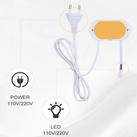 GREESON Interrupteur tactile LED haute tension AC85V-265V pour éclairage de meuble jusqu'à 40 mm d'épaisseur avec réglage marche/arrêt et de la luminosité