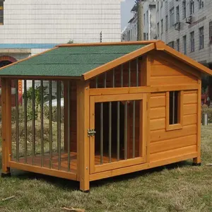 Goed Ontwerp Rvs Extra Grote Houten Hond Huis Outdoor Hondenkennel En Kooien