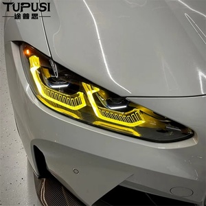 Faro Anteriore Laser Giallo Angel Eyes per BMW M3 M4 G22 G23 G26 G80 G82 G83 420i 430i M440i Luce Diurna in Alluminio allo Xeno - Product Image 1