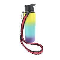 Kit d'accessoires de survie pour bouteille de randonnée et Camping, poignée de bouteille d'eau écologique, bandoulière Durable 550, sangle paracorde