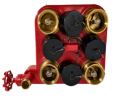 Adaptor Pompa Air Inggris DN150 Inlet Belakang untuk Route 2 & Route 4, Distributor Air 4 Lubang, Kolektor Air 4 Lubang