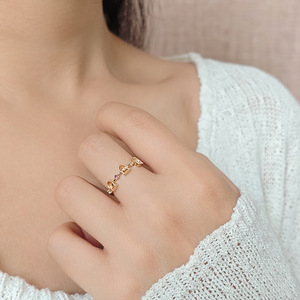 Fiaba nicchia chiaro cielo stellato Milgrain colorato piccole pietre preziose impilabili anelli periodo vittoriano <span class=keywords><strong>gioielli</strong></span> - Product Image 6