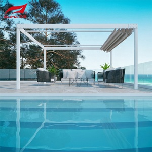 Pérgola impermeable para exteriores, pérgola con techo retráctil motorizado bioclimático, <span class=keywords><strong>8x8</strong></span> - Product Image 5