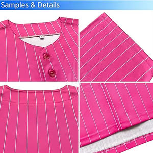 Uniforme de Béisbol Personalizado con Transferencia Térmica OEM, Uniforme de Béisbol y Sóftbol Personalizable, Transpirable, Talla Grande, Manga Corta - Product Image 4
