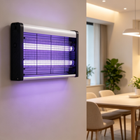 Lampe anti-moustiques UV haute efficacité à fixation murale, piège à mouches électrique, dispositif de lutte antiparasitaire pour intérieur, maison, hôtel