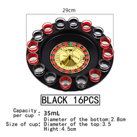 Jeu de Roulette en verre-jeu à boire (2 balles et 16 verres) jeu à boire de Style Casino