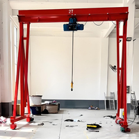 Grue à portique mobile de chantier naval de petit atelier 1 2 3 5 tonnes extérieure une grue à portique de dessin de cadre
