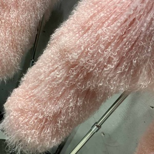 Caldo di vendita invernale mongolia <span class=keywords><strong>pelliccia</strong></span> genuina cappotti di <span class=keywords><strong>pelliccia</strong></span> di colore rosa chiaro da donna - Product Image 5