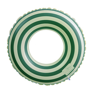 Anello Gonfiabile da Nuoto per Bambini Mingyuan, Stile Danese Retrò a Righe, Verde Oliva, in PVC Ecologico Rinforzato - Product Image 6