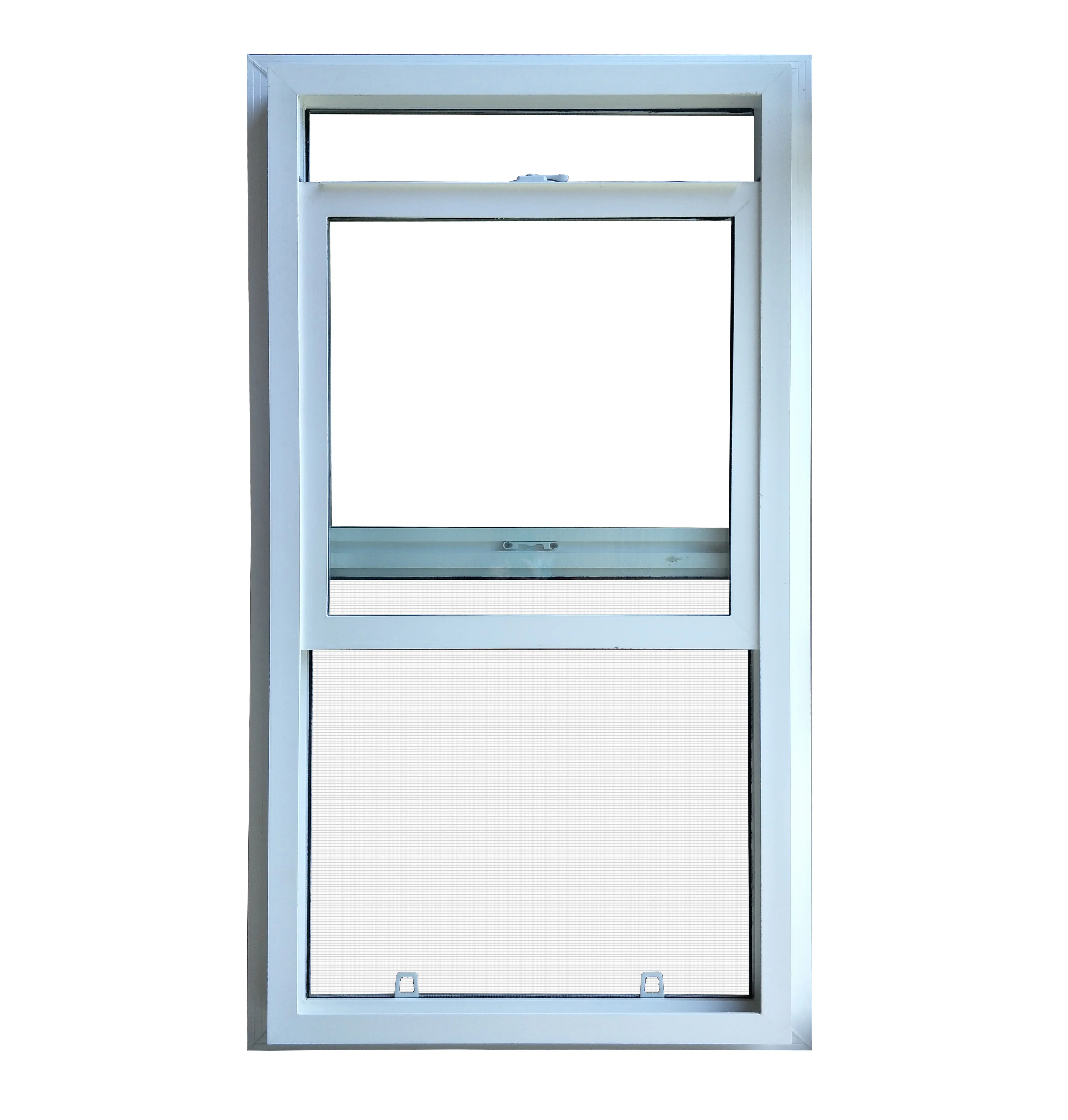 Customized Factory Price Double Hung PVC UPVC Frame Material White House Single Hung Vinyl Window
