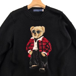 <span class=keywords><strong>Pull</strong></span> en tricot à col rond et manches longues pour <span class=keywords><strong>femme</strong></span>, en coton teint en fil, broderie ours <span class=keywords><strong>rouge</strong></span>, nouvelle collection automne-hiver coréenne - Product Image 5