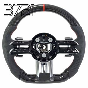 อะไหล่รถยนต์สำหรับ Mercedes Benz C-Class AMG SL GLC S C300 C200 C260 C180 C43 C63คาร์บอนไฟเบอร์พวงมาลัย - Product Image 1
