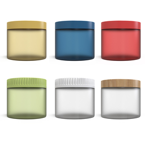 300ml 500ml đầy màu sắc Pet nhựa Kem <span class=keywords><strong>Jar</strong></span> với vít nắp container rỗng cho khuôn mặt mắt Lotion bơ thực phẩm đóng hộp sử dụng - Product Image 1