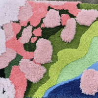 100% fait à la main touffetage paysage tissu aiguille perforé acrylique poinçon aiguille caboteur bricolage Kit tapis luxe tufté tapis pour décor