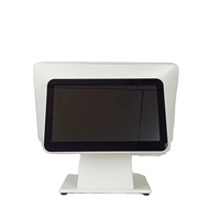 Vente en gros Caisse enregistreuse double écran POS 15.6 "+ 11.6" pour supermarché restaurant vente au détail avec Win/Android pour point de vente
