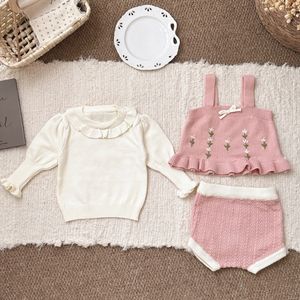Suéter de punto de princesa dulce para niñas, conjunto de ropa de invierno para niñas recién nacidas - Product Image 6