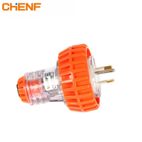 Prise industrielle étanche CHENF anti-vibration série 56, 3 broches, 10A 250V, IP66, 56P315, avec anneau orange, pour extérieur/intérieur, mâle
