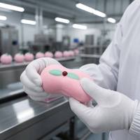 Coussin anti-stress en forme de pêche rose, doux et parfumé, à remontée lente, jouet sensoriel réaliste en forme de fruit, vente en gros