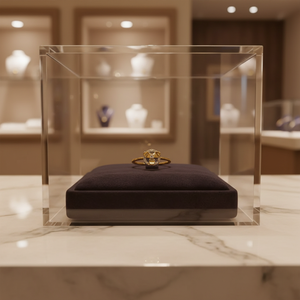 Elegante Anillo de Oro Puro de 22K con Diseño de Corazón y Acento de Piedra |   Anillo Delgado de Oro para Mujer, Joyería para Uso Diario y Regalos - Product Image 3