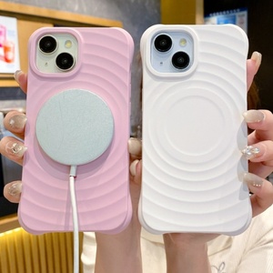 Chất Lỏng Silicone Không Dây Từ Trường Hợp Điện Thoại Cho <span class=keywords><strong>iPhone</strong></span> 17 Không Khí 16 15 14 13 12 11 Pro Max Cộng Với <span class=keywords><strong>TPU</strong></span> Mềm Flannel Lớp Bìa - Product Image 2