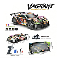 Voiture de course électrique RC à l'échelle 1:18, 27 MHz, avec lumières, 5 canaux, portée de 100 m, jouets de course pour enfants