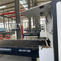 Machine de découpe laser industrielle en acier inoxydable 12000W, machine de découpe laser à fibre métallique avec table d'échange et biseau