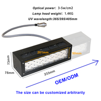 Lampu Pengering UV LED 600W Berpendingin Udara Kustom Pabrik untuk Mesin Pencetak Label UV 365nm 395nm 405nm
