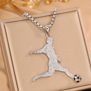 Collier Hip <span class=keywords><strong>Hop</strong></span> Champion de Football <span class=keywords><strong>en</strong></span> Zircon, Bijoux <span class=keywords><strong>en</strong></span> Acier Inoxydable, Chaîne <span class=keywords><strong>en</strong></span> Or pour Hommes, Australie - Product Image 5