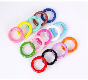 DIY Accessory Metal Colorful Split <b>Spring</b> Ring 20mm 25mm 27mm 33mm 40mm Split Ring - Product Image 1