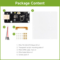 Placa Waveshare PCIe a 2.5G Ethernet (para Raspberry Pi 5, compatible con Raspberry Pi OS, sin drivers, chipset Realtek RTL8125)