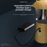 Lampe de camping portable à filament de tungstène pour l'extérieur, lampe de camping LED multifonctionnelle rechargeable avec éclairage longue durée