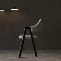 NOVA Chaise de salle à manger rembourrée en lin gris domestique moderne Chaise longue simple Fauteuil d'appoint pour salle à manger/salon/hôtel