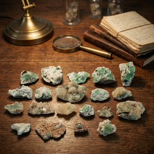 Spécimens minéraux naturels de cristal d'apophyllite et de stélbite vertes pour la décoration intérieure et les cadeaux décoratifs - Product Image 2